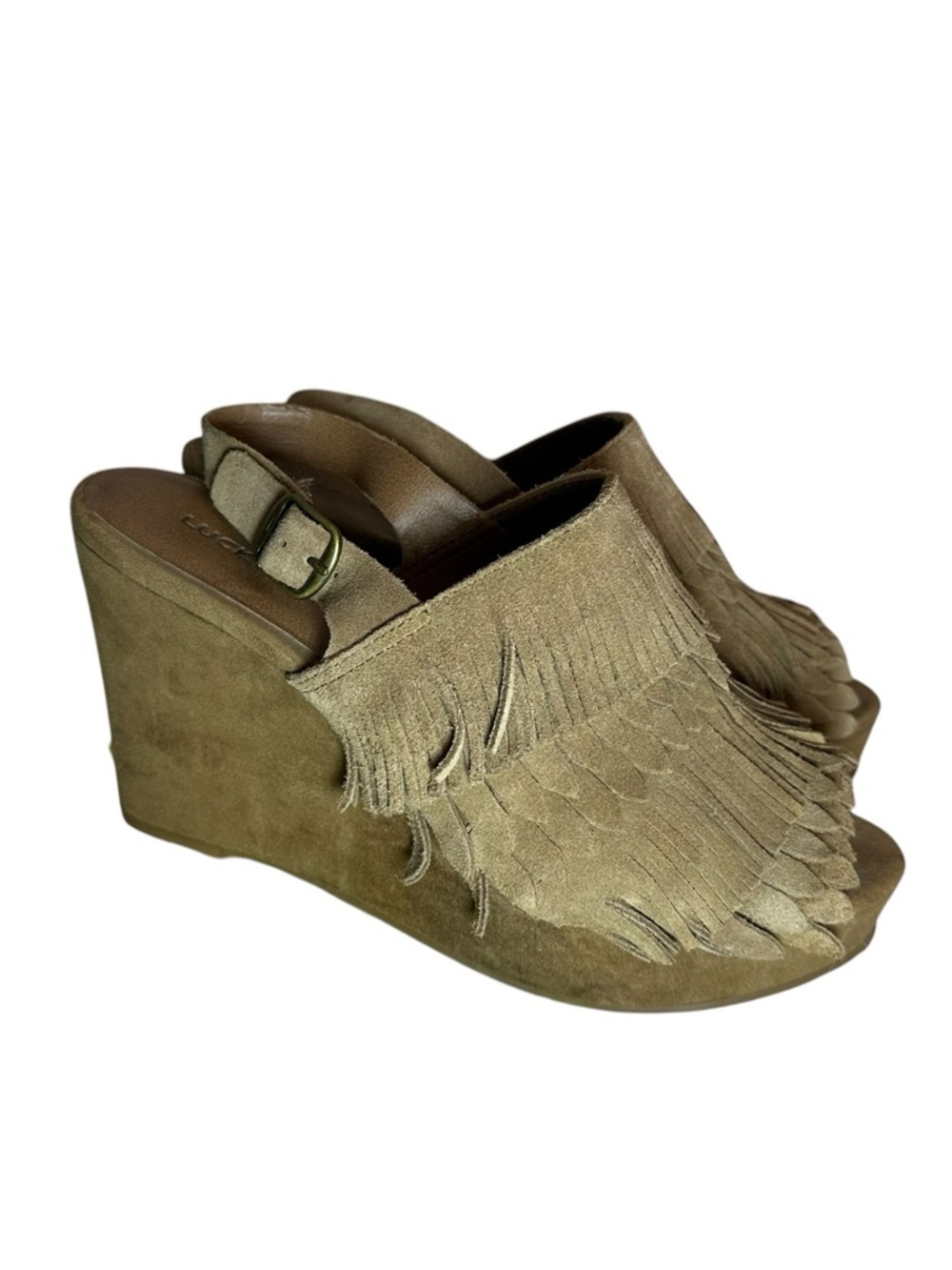 Lucky Brand “Jeena” Fringe Wedge Sandals women’s size 8.5M​ - Picture 2 of 8